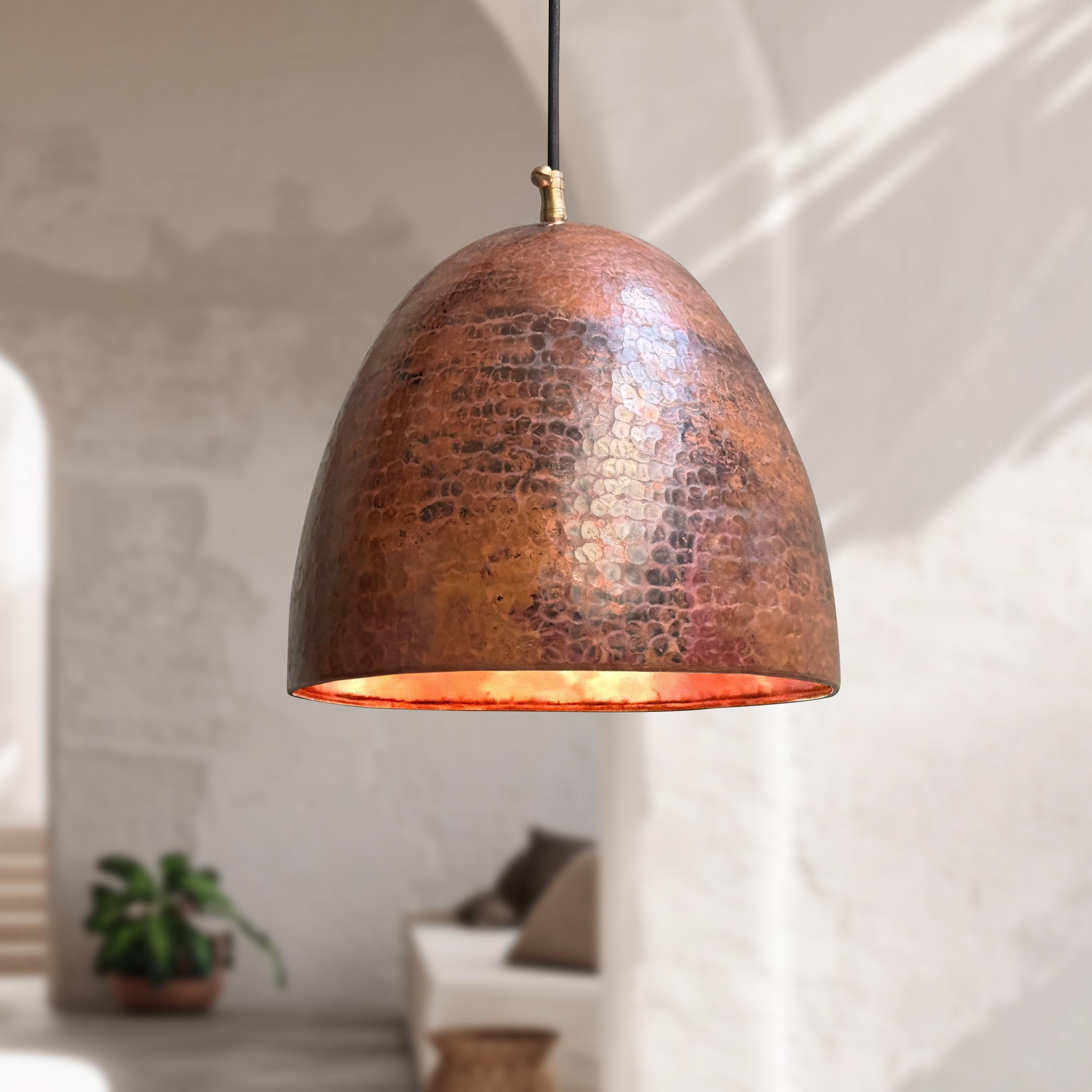 Handmade Copper Pendant Light – Copper Kitchen Ceiling Fixture
